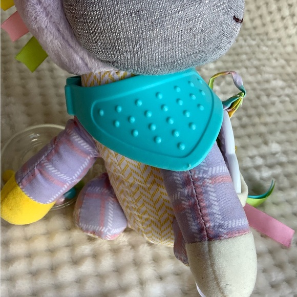 SKIP HOP Plush Unicorn Rattle Teething Crinkle Pastel Colour Stuffed Animal Toy - Picture 6 of 8